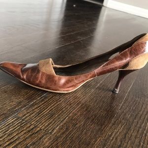 Cognac Brown heels - super comfy